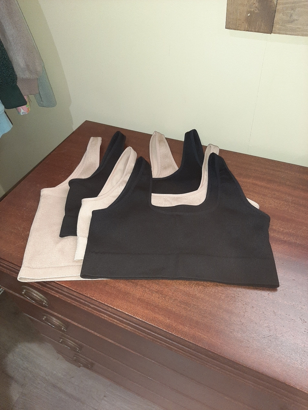 NEW! SET OF 4 GAP BODY RIBBED BRALETTES Sz LARGE